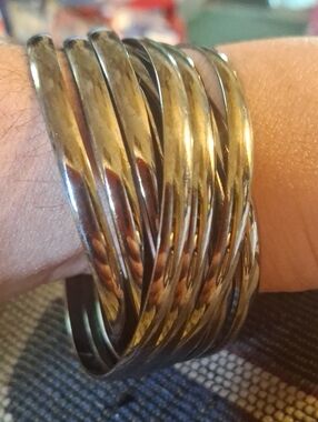 Siver-Tone Multi-Band Bracelet Set